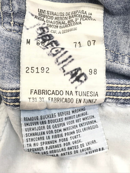 【中古品】【メンズ】 Levi's リーバイス 90's DENIM OVERALL M667 98年製 デニムオーバーオール チュニジア製 オレンジタブ サロペット 146-250308-hi-10-tag サイズ：なし カラー：ライトインディゴ 万代Net店