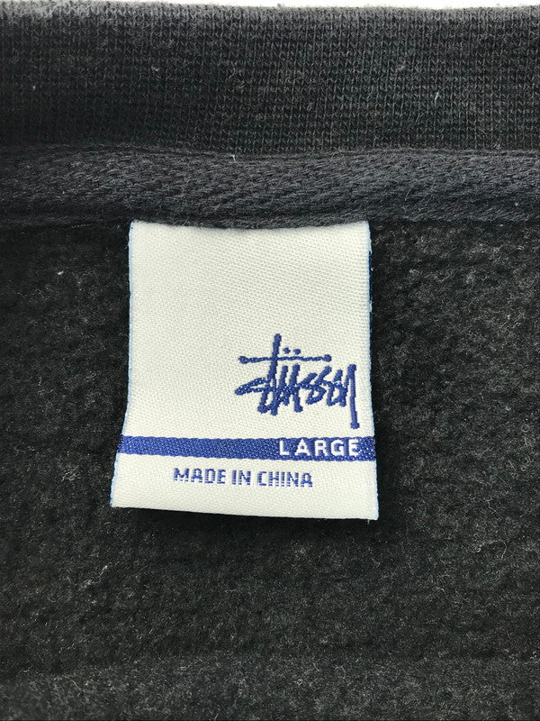 【中古品】【メンズ】 STUSSY ステューシー LOGO PATCH SWEATSHIRT ロゴワッペン スウェット トレーナー 142-250304-hi-15-tag サイズ：L カラー：ブラック 万代Net店