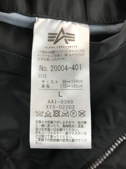 【中古品】【メンズ】 ALPHA アルファ MA-1 FLIGHT JACKET 0615-00-573-8335 フライトジャケット 中綿ジャケット ミリタリージャケット アウター 145-250308-hi-03-tag サイズ：L カラー：ブラック 万代Net店