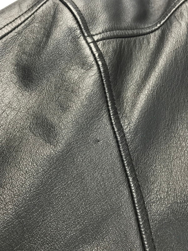 【中古品】【メンズ】  CROFT&BARROW クロフトアンドバロー LEATHER ZIP UP BLOUSON レザー ジップアップブルゾン アウター 146-250304-hi-09-tag サイズ：L カラー：ブラック 万代Net店