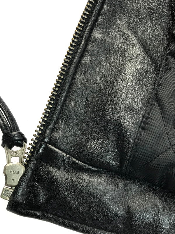 【中古品】【メンズ】  CROFT&BARROW クロフトアンドバロー LEATHER ZIP UP BLOUSON レザー ジップアップブルゾン アウター 146-250304-hi-09-tag サイズ：L カラー：ブラック 万代Net店