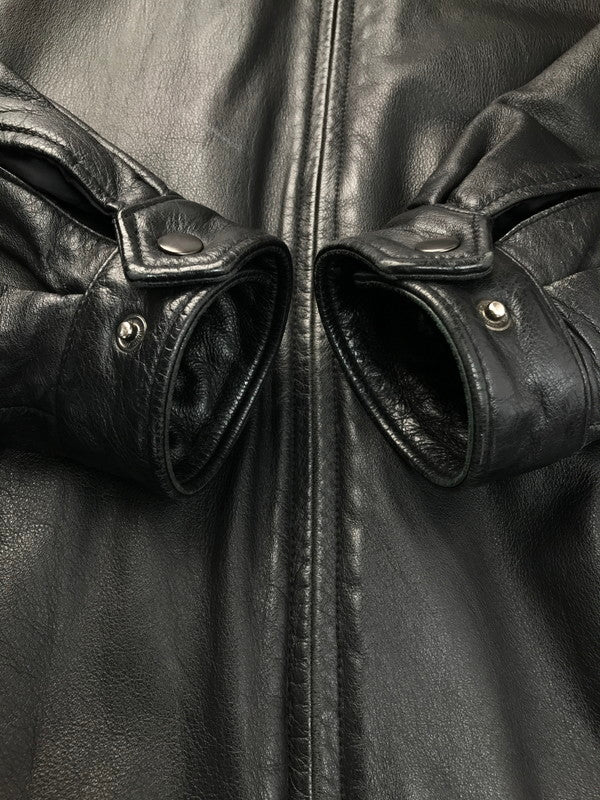 【中古品】【メンズ】  CROFT&BARROW クロフトアンドバロー LEATHER ZIP UP BLOUSON レザー ジップアップブルゾン アウター 146-250304-hi-09-tag サイズ：L カラー：ブラック 万代Net店