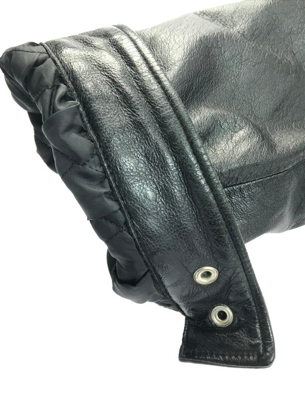 【中古品】【メンズ】  CROFT&BARROW クロフトアンドバロー LEATHER ZIP UP BLOUSON レザー ジップアップブルゾン アウター 146-250304-hi-09-tag サイズ：L カラー：ブラック 万代Net店