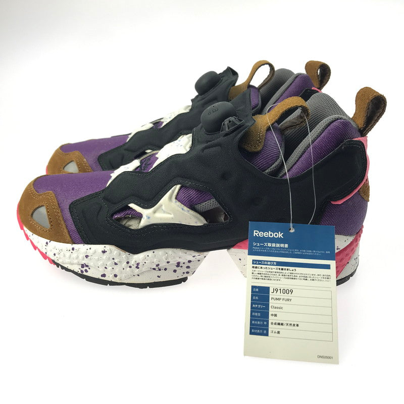 【中古品】【メンズ】 Reebok リーボック × X-LARGE エクストラ ラージ 別注 コラボ INSTAPUMP FURY J91009 インスタポンプ フューリー スニーカー 靴 162-250311-yk-06-tag サイズ：25cm/US7 カラー：BLACK/PURPLE/BROWN 万代Net店