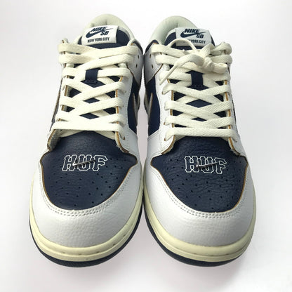 【中古品】【メンズ】  NIKE SB ナイキ スケートボーディング × HUF ハフ 別注 コラボ DUNK LOW OG QS FD8775-100 ダンク ロー OG QS スニーカー 靴 160-250311-yk-02-tag サイズ：27cm/US9 カラー：WHITE/NAVY-SAIL 万代Net店