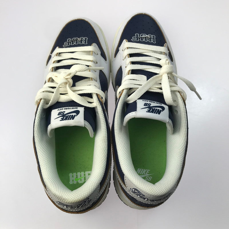 【中古品】【メンズ】  NIKE SB ナイキ スケートボーディング × HUF ハフ 別注 コラボ DUNK LOW OG QS FD8775-100 ダンク ロー OG QS スニーカー 靴 160-250311-yk-02-tag サイズ：27cm/US9 カラー：WHITE/NAVY-SAIL 万代Net店