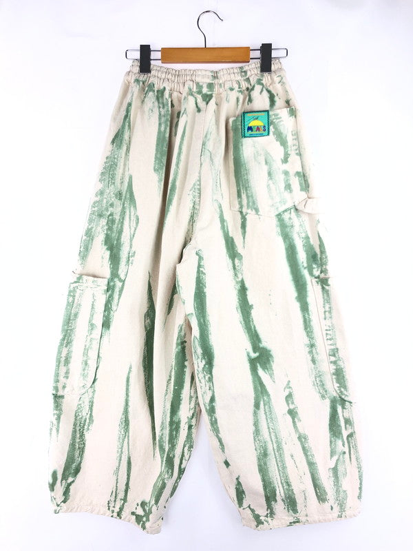 【中古品】【メンズ】  MEALS CLOTHING ミール クルージング CHEF PANTS SQUASH シェフパンツ スカッシュ ワークパンツ ボトムス 152-250228-ki-14-tag サイズ：S/M カラー：オフホワイト/グリーン 万代Net店