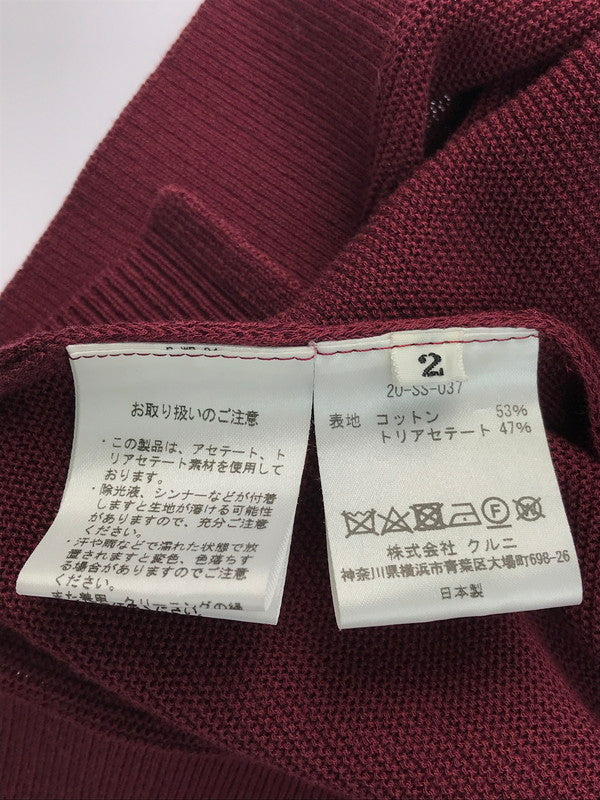 【中古品】【メンズ】  CULLNI クルニ LAYERED COTTON PULLOVER 20-SS-037 レイヤード コットンプルオーバー カットソー 140-250304-hi-02-tag サイズ：2 カラー：ワインレッド 万代Net店