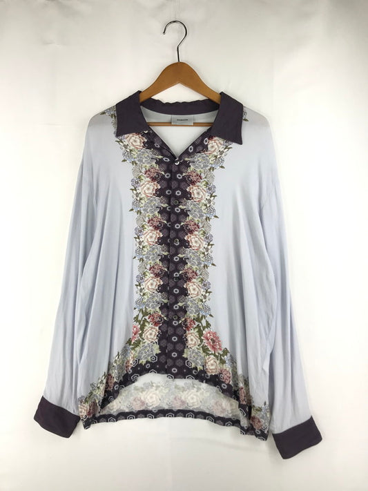 【中古品】【メンズ】 Iroquois イロコイ 379102 ROMANTIC-TONIGHT JAPANESE FLOWER SHIRT 140-250306-ss-03-tag サイズ：1 カラー：水色 万代Net店