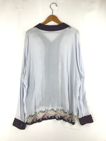 【中古品】【メンズ】 Iroquois イロコイ 379102 ROMANTIC-TONIGHT JAPANESE FLOWER SHIRT 140-250306-ss-03-tag サイズ：1 カラー：水色 万代Net店