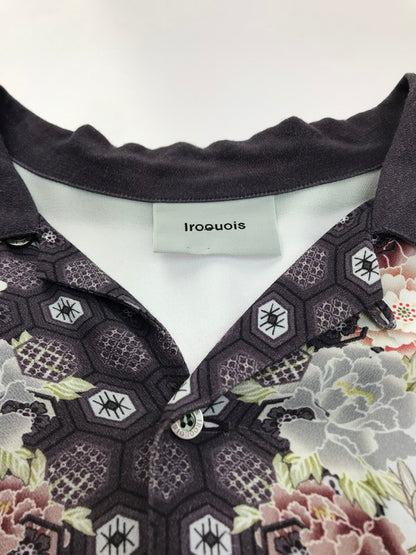 【中古品】【メンズ】 Iroquois イロコイ 379102 ROMANTIC-TONIGHT JAPANESE FLOWER SHIRT 140-250306-ss-03-tag サイズ：1 カラー：水色 万代Net店