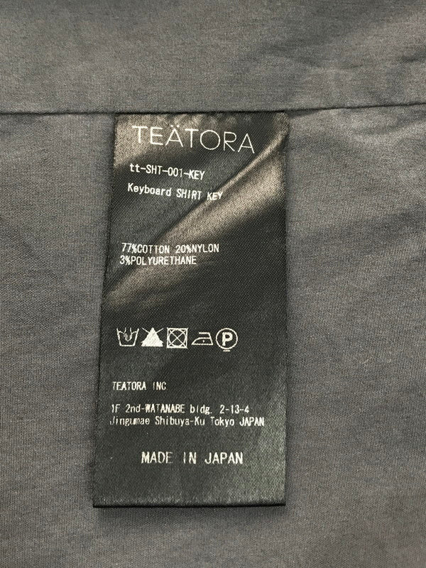 【中古品】【メンズ】  TEATORA テアトラ KEYBOARD SHIRT キーボードシャツ TT-SHT-001-KEY 長袖シャツ トップス 140-250306-ss-02-tag サイズ：4 カラー：グレー 万代Net店