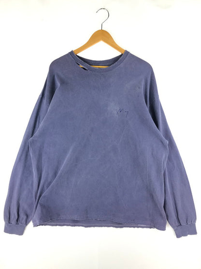 【中古品】【メンズ】  ANCELLM アンセルム EMBROIDERY DYED LS-SHIRT エンブロイダリーダイドロングスリーブTシャツ 長袖Tシャツ 140-250308-hi-12-tag サイズ：OS カラー：パープル 万代Net店