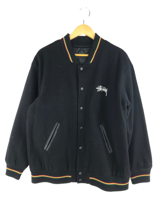 【中古品】【メンズ】 STUSSY ステューシー STADIUM JACKET 名古屋栄チャプト5周年記念 スタジアムジャケット SSリンクワッペン スタジャン アウター 142-250228-hi-17-tag サイズ：M カラー：ブラック 万代Net店