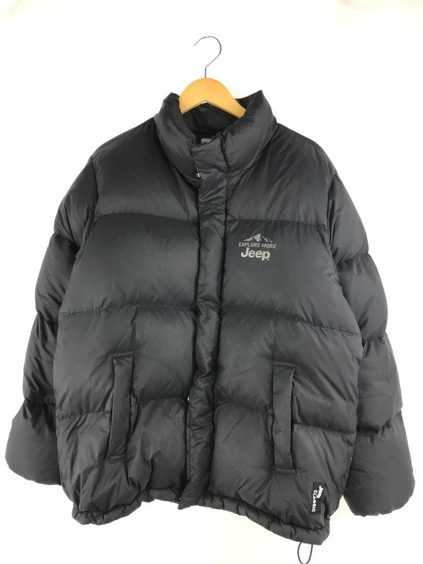 【中古品】【メンズ】  JEEP ジープ LOGO DOWN JACKET ロゴ ダウンジャケット アウター 144-250228-hi-26-tag サイズ：XL カラー：ブラック 万代Net店