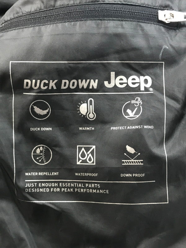 【中古品】【メンズ】  JEEP ジープ LOGO DOWN JACKET ロゴ ダウンジャケット アウター 144-250228-hi-26-tag サイズ：XL カラー：ブラック 万代Net店