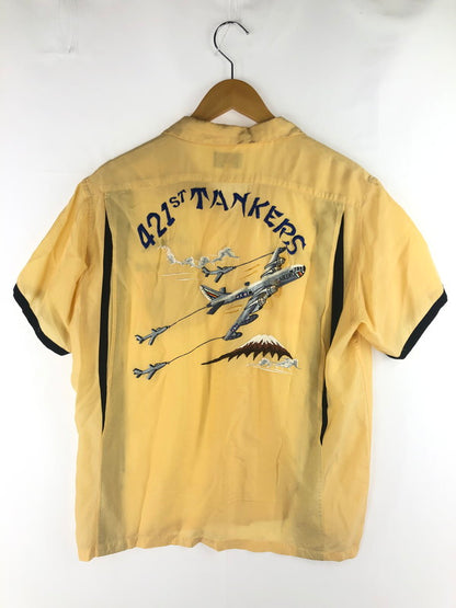 【中古品】【メンズ】 Buzz Rickson's バズリクソンズ 421ST TANKERS BOWLING  SHIRT BR35363 ボーリングシャツ 半袖シャツ 145-250313-hi-12-tag サイズ：15-15 1/2 カラー：イエロー 万代Net店