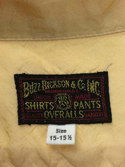 【中古品】【メンズ】 Buzz Rickson's バズリクソンズ 421ST TANKERS BOWLING  SHIRT BR35363 ボーリングシャツ 半袖シャツ 145-250313-hi-12-tag サイズ：15-15 1/2 カラー：イエロー 万代Net店