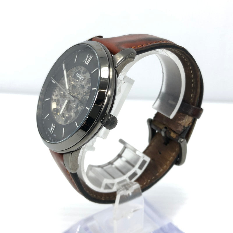 【中古品】【メンズ】 FOSSIL フォッシル MONTRE NEUTRA AUTOMATIQUE EN CUIR AMBRE ME3161 ニュートラ オートマチック アンバー レザーウォッチ 腕時計 197-250311-yk-19-tag カラー：ブラウン 万代Net店