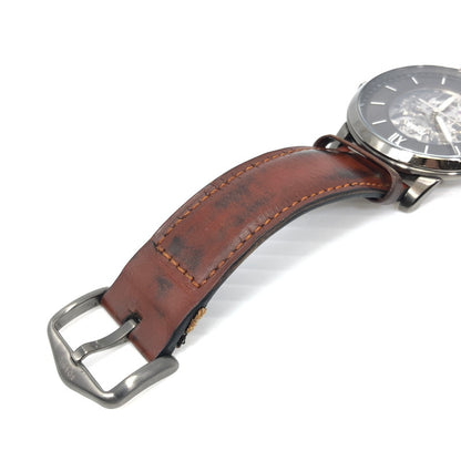 【中古品】【メンズ】 FOSSIL フォッシル MONTRE NEUTRA AUTOMATIQUE EN CUIR AMBRE ME3161 ニュートラ オートマチック アンバー レザーウォッチ 腕時計 197-250311-yk-19-tag カラー：ブラウン 万代Net店