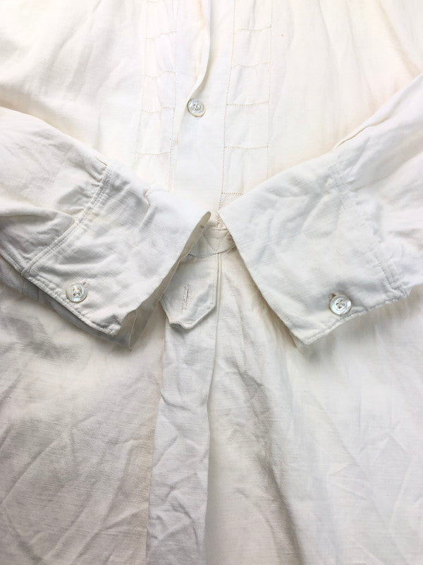 【現状渡し品】【メンズ】 USED L/S LINEN GRANDPA SHIRT ロングスリーブ リネン グランパシャツ 長袖シャツ 146-250313-hi-17-tag サイズ：表記なし カラー：ホワイト 万代Net店