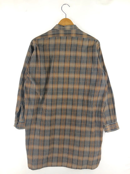 【中古品】【メンズ】  USED 60's-70's GRANDPA SHIRT 60-70年代 グランパシャツ チェック 長袖シャツ 146-250313-hi-20-tag サイズ：不明 カラー：ブラウン 万代Net店