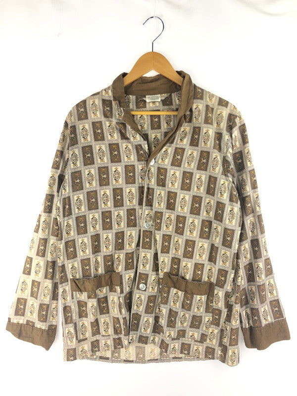 【現状渡し品】【メンズ】 TOWN CRAFT タウンクラフト 60's 60年代 L/S OPEN COLLAR SHIRT オープンカラーシャツ 総柄 長袖シャツ 146-250313-hi-14-tag サイズ：M カラー：ブラウン 万代Net店