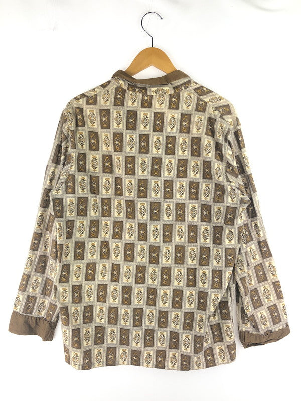 【現状渡し品】【メンズ】 TOWN CRAFT タウンクラフト 60's 60年代 L/S OPEN COLLAR SHIRT オープンカラーシャツ 総柄 長袖シャツ 146-250313-hi-14-tag サイズ：M カラー：ブラウン 万代Net店