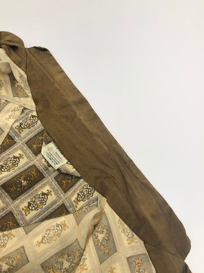 【現状渡し品】【メンズ】 TOWN CRAFT タウンクラフト 60's 60年代 L/S OPEN COLLAR SHIRT オープンカラーシャツ 総柄 長袖シャツ 146-250313-hi-14-tag サイズ：M カラー：ブラウン 万代Net店