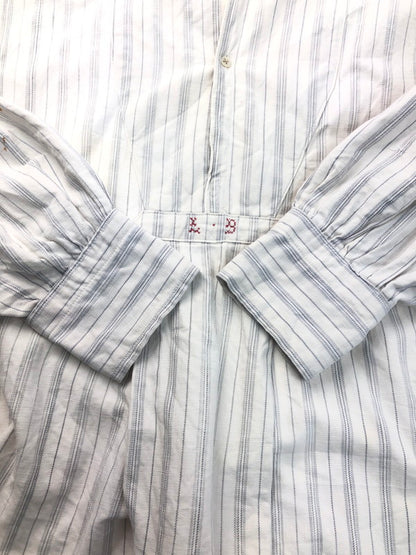 【現状渡し品】【メンズ】  USED EURO VINTAGE ユーロヴィンテージ 40-60's GRANDPA SHIRT 40-60年代 グランパシャツ 長袖 ストライプ柄 シャツ 146-250313-hi-19-tag サイズ：表記なし カラー：ホワイト 万代Net店