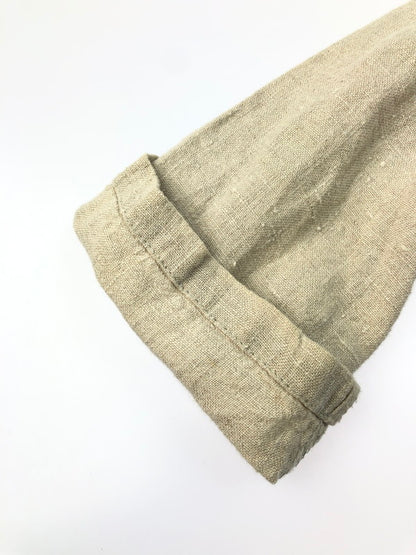 【現状渡し品】【メンズ】  ヴィンテージ リネン ショップコート 長袖シャツ トップス 146-250310-ss-09-tag カラー：ベージュ 万代Net店