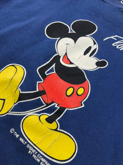 【中古品】【メンズ】 Velva Sheen ベルバシーン 90's MICKEY MOUSE PRINT HOODIE 90年代 ミッキーマウス プリント パーカー USA製 146-250308-hi-18-tag サイズ：L カラー：ブルー 万代Net店