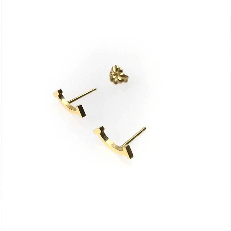 【中古品】【レディース】 TIFFANY&Co. ティファニー TIFFANY T SMILE EARRINGS 60150766 ティファニー T スマイル ピアス アクセサリー 182-250307-yk-10-tag カラー：イエローゴールド 万代Net店