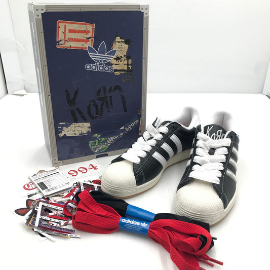 【中古美品】【メンズ】 adidas Originals アディダスオリジナルス × KORN コーン 別注 コラボ SUPERSTAR IH1313 スーパースター スニーカー 靴 161-250307-yk-35-tag サイズ：28cm/US10 カラー：BLACK/WHITE 万代Net店