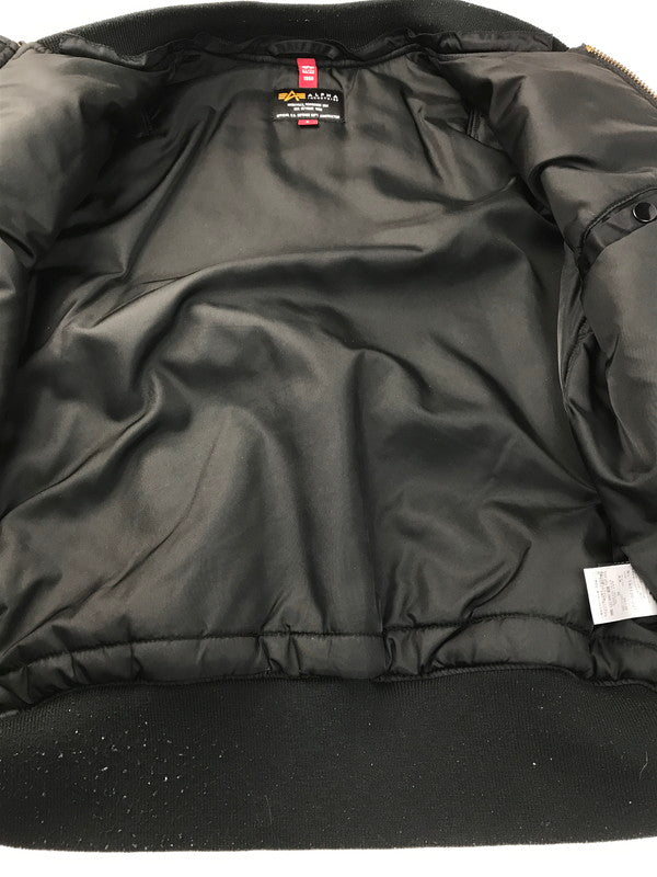 【中古品】【メンズ】 ALPHA アルファ MA-1 FLIGHT JACKET TA0130-201 フライトジャケット 中綿ジャケット アウター 145-250313-hi-29-tag サイズ：S カラー：ブラック 万代Net店