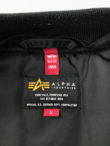 【中古品】【メンズ】 ALPHA アルファ MA-1 FLIGHT JACKET TA0130-201 フライトジャケット 中綿ジャケット アウター 145-250313-hi-29-tag サイズ：S カラー：ブラック 万代Net店