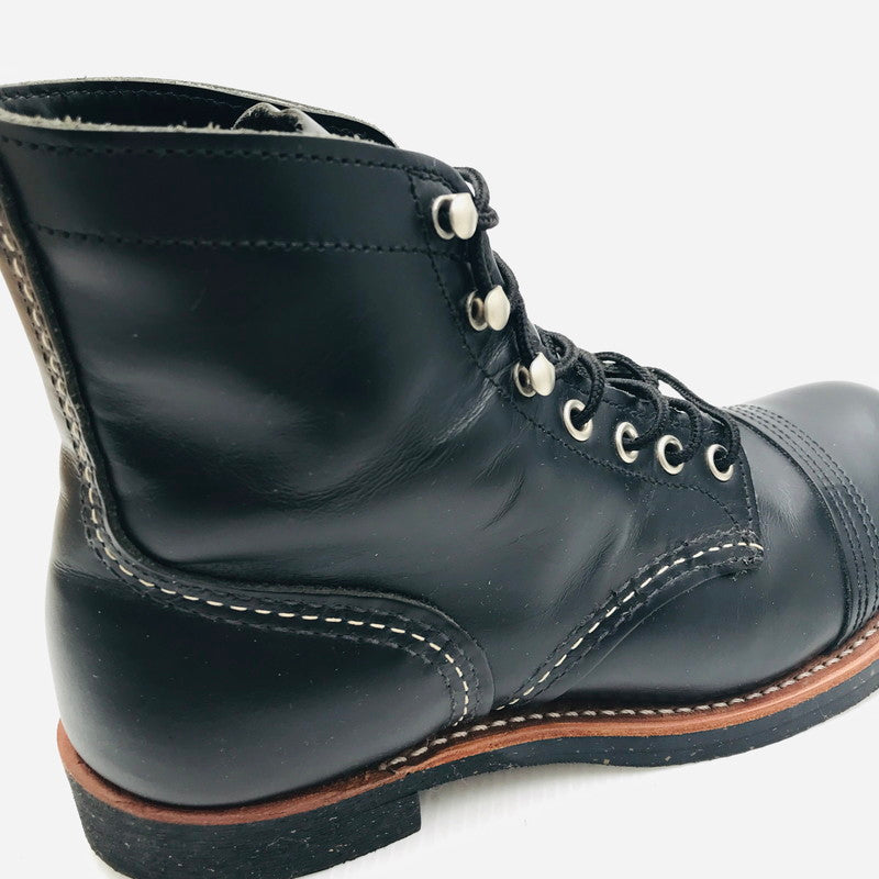 【中古美品】【レディース】 RED WING レッドウィング IRON RANGE BOOTS 8080 アイアンレンジブーツ ワークブーツ 靴 164-250307-yk-38-tag サイズ：24.5cn/US6.5 カラー：ブラック 万代Net店