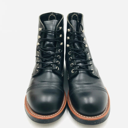 【中古美品】【レディース】 RED WING レッドウィング IRON RANGE BOOTS 8080 アイアンレンジブーツ ワークブーツ 靴 164-250307-yk-38-tag サイズ：24.5cn/US6.5 カラー：ブラック 万代Net店