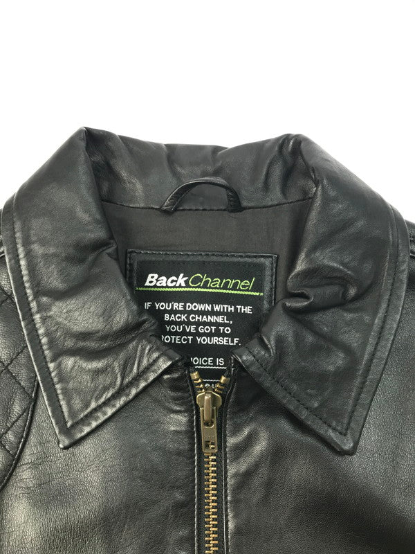 【中古品】【メンズ】 Back Channel バックチャンネル lamb leather jacket ラムレザージャケット フライトジャケット アウター 142-250304-ss-04-tag カラー：ブラック 万代Net店