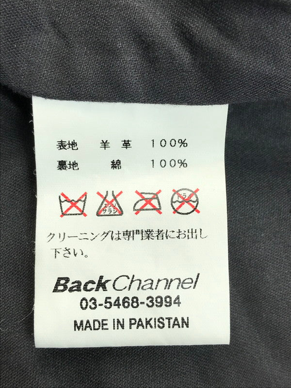 【中古品】【メンズ】 Back Channel バックチャンネル lamb leather jacket ラムレザージャケット フライトジャケット アウター 142-250304-ss-04-tag カラー：ブラック 万代Net店