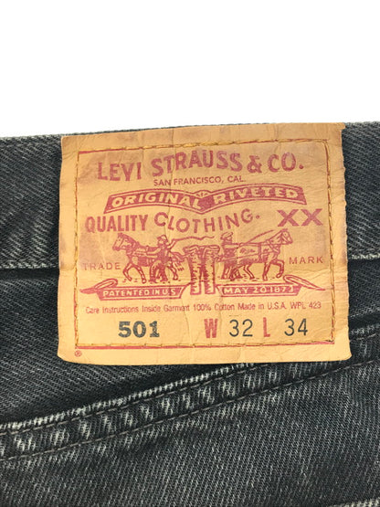 【現状渡し品】【メンズ】 Levi's リーバイス 後染め BLACK DENIM PANTS ブラックデニムパンツ 501-0660 ボタン裏553 デニムパンツ ボトムス 157-250304-ss-10-tag カラー：ブラック 万代Net店