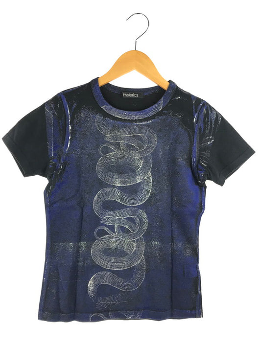 【中古品】【レディース】 HYSTERIC GLAMOUR ヒステリックグラマー S/S SNAKE PRINT TEE 3CT-4260 ショートスリーブ スネークプリントTシャツ 半袖Tシャツ 168-250304-hi-12-tag サイズ：F カラー：ブラック 万代Net店