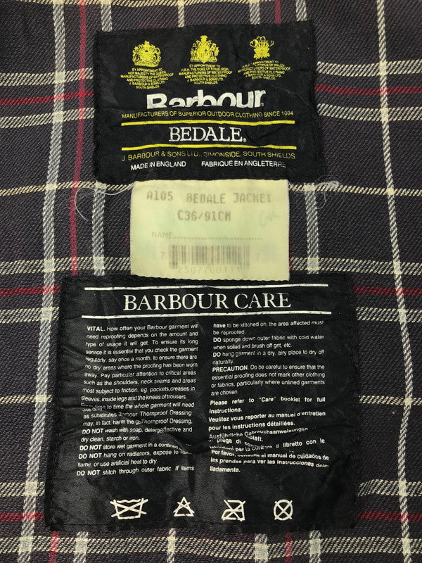 【現状渡し品】【メンズ】 Barbour バーブァー 90’S 3クラウン BEDALE JACKET A105  ビデールジャケット アウター 144-250304-ss-01-tag カラー：ネイビー 万代Net店