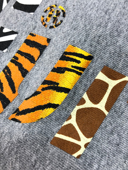 【中古品】【メンズ】  SAPEur サプール × ATMOS アトモス 別注 コラボ SAFARI LOGO PRINT HOODIE サファリ ロゴ プリント フーディー パーカー トップス 142-250314-yk-01-tag サイズ：L カラー：グレー 万代Net店