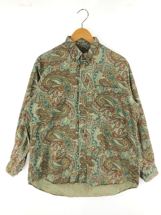 【中古品】【メンズ】 RALPH LAUREN ラルフローレン CHAPS FRONTIER チャップス フロンティア 90's B.D L/S PAISLEY SHIRT 90年代 ボタンダウン ロングスリーブ ペーズリーシャツ 長袖シャツ 146-250304-hi-14-tag サイズ：L カラー：グリーン系 万代Net店