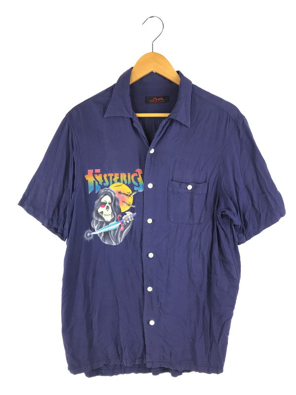 【中古品】【メンズ】 HYSTERIC GLAMOUR ヒステリックグラマー OPEN COLLAR ALOHA SHIRT 2AH-7965 オープンカラー アロハシャツ レーヨン 半袖シャツ 140-250304-hi-13-tag サイズ：F カラー：パープル 万代Net店