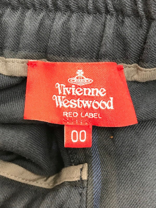 【中古品】【レディース】 Vivienne Westwood Red Label ヴィヴィアンウエストウッド レッドレーベル STRIPED SAROUEL PANTS 16-12-722008 サスペンダー付き ストライプ柄 サルエルパンツ 168-250308-hi-07-tag サイズ：00 カラー：ネイビー 万代Net店