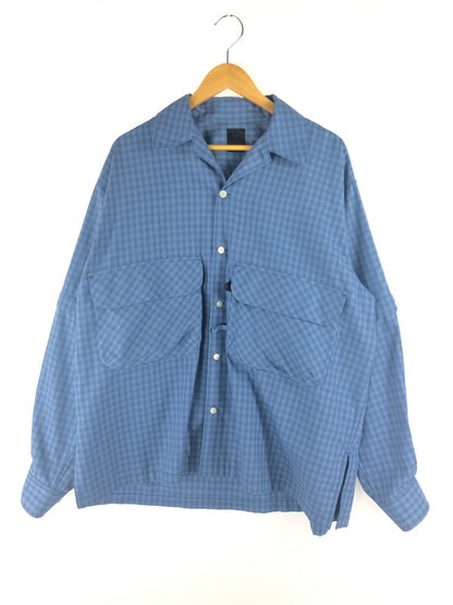 【中古品】【メンズ】  DAIWA PIER 39 ダイワピア 39 TECH SPORTS OPEN COLLAR SHIRTS L/S MINI PLAIDS BE-90024 テックスポーツ オープンカラーシャツ L/S ミニチェック 長袖シャツ 140-250313-hi-13-tag サイズ：L カラー：ブルー 万代Net店