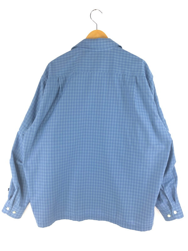 【中古品】【メンズ】  DAIWA PIER 39 ダイワピア 39 TECH SPORTS OPEN COLLAR SHIRTS L/S MINI PLAIDS BE-90024 テックスポーツ オープンカラーシャツ L/S ミニチェック 長袖シャツ 140-250313-hi-13-tag サイズ：L カラー：ブルー 万代Net店