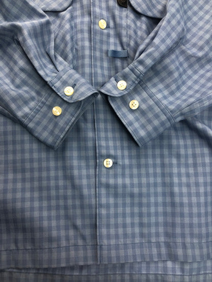 【中古品】【メンズ】  DAIWA PIER 39 ダイワピア 39 TECH SPORTS OPEN COLLAR SHIRTS L/S MINI PLAIDS BE-90024 テックスポーツ オープンカラーシャツ L/S ミニチェック 長袖シャツ 140-250313-hi-13-tag サイズ：L カラー：ブルー 万代Net店